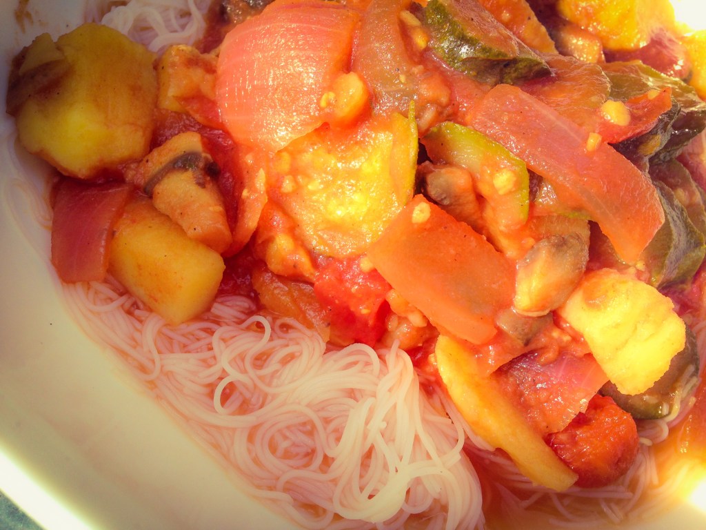 Sweet & Spicy Rice Noodle Dish,&nbsp;HCLF